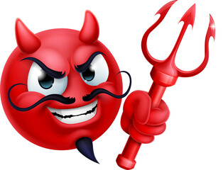 Devil Emoji Emoticon Man Face Cartoon Icon Mascot