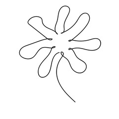 abstract flower single line hand drawn element