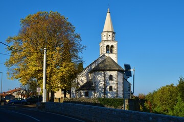 Parish Church of St. George in Dutovlje village at Karst in Primorska, Slovenia