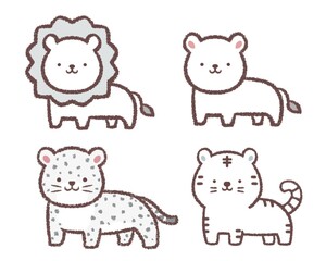 ネコ科ホワイトセット