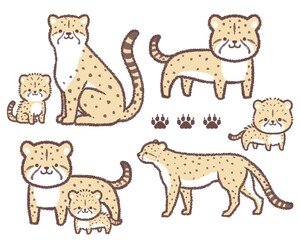 チーターデフォルメとリアルのセット