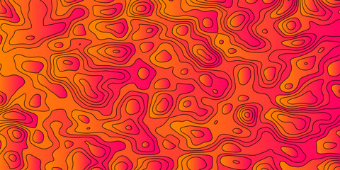 3d Vector Background of the topographic map.Geographic line mountain relief.Topographic contour map background with space for copy.abstract vector illustration with geographic grid.