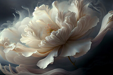 big white soft  flower , background, Generative AI