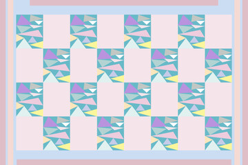 Triangle and square shaped form a pattern to be classic stripe