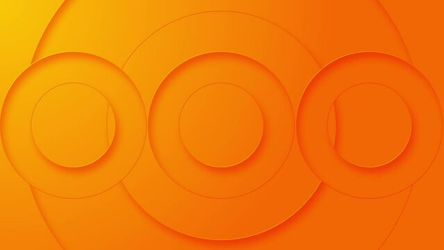 Yellow and orange circular Background. Modern, abstract circles. It is already looped if needed.