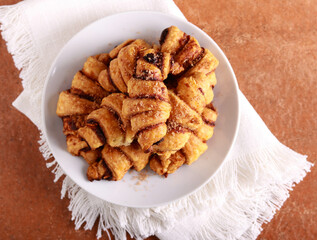 Sweet Rugelach with cinnamon