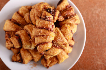 Sweet Rugelach with cinnamon
