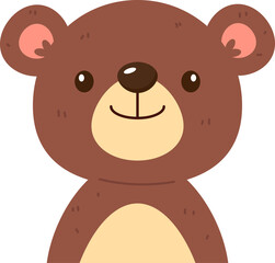 Cute Bear Cartoon Illustration for kids