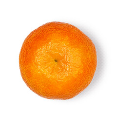 Top view of mandarijn or clementine whole fruit. Isolated on a white background.