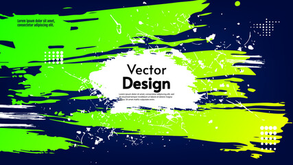 Background with gradient color splash. Vector illustration. Green neon color. Design for wallpaper, banner, poster, postcard, business card or invitation.