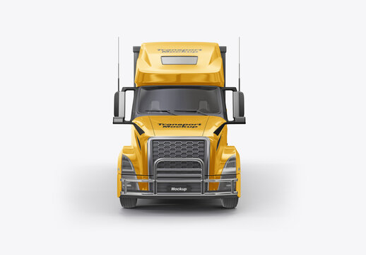 Classic American Heavy Truck Mockup