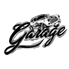 Garage car design logo