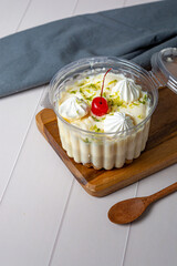 lemon flavoured 'bolo no pote' can be translate into 'bowl cake' or 'container cake', is a...