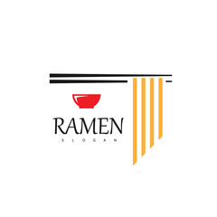ramen noodle logo food design symbol