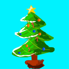 Christmas tree vector illustration