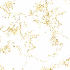 Fototapeta na wymiar Golden sparkling star dust leaves sparkling particles on a white background. Vector glamor fashion concept with golden sparkles