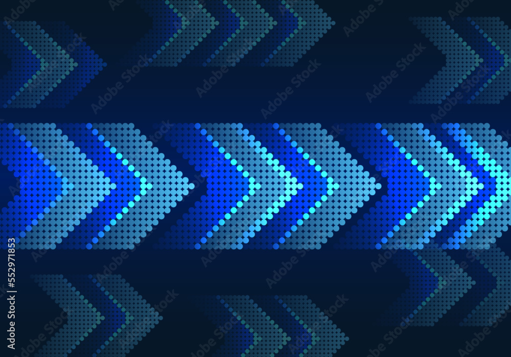 Poster technology arrow background media to move forward together with the team to be successful in busines