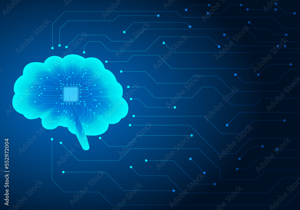 Poster background processing of the brain-like artificial intelligence system keeps ordering and giving ord