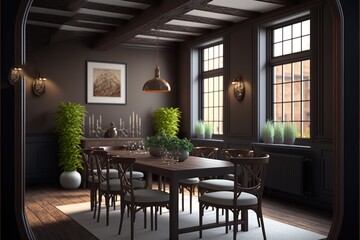 Digital illustration about house interior.