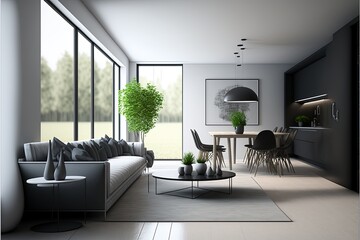 Digital illustration about house interior.