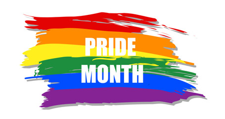 Obraz premium pride flag with pride month. Business Presentation Template use for decoration graphic resources isolated transparent background png and print fabric