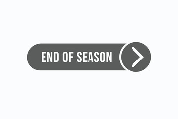 end of season button vectors. sign label speech bubble end of season
