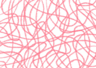 ピンクの絡まる線のアナログ風背景素材
