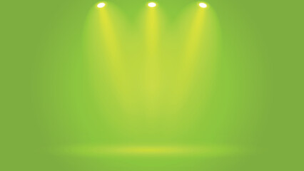 abstract spotlight background with green color	
