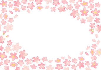 水彩のシンプルな桜背景