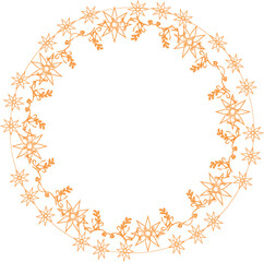 flower frame, square round, illustrator, pattern