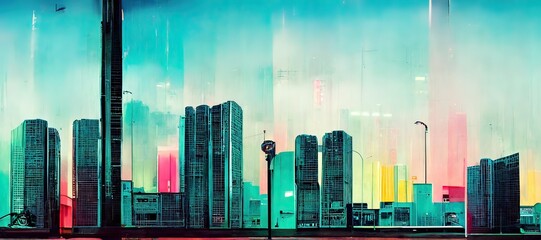 futuristic city. Generative AI