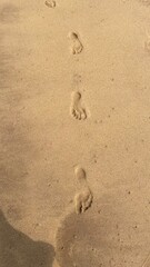 footprints in sand