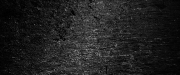 Abstract design with textured black stone wall background, Rough Black wall slate texture rough background, dark concrete floor or old grunge background.