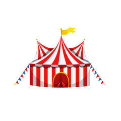 Modern Circus Tent Cartoon Illustration