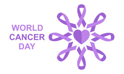 world cancer day with heart