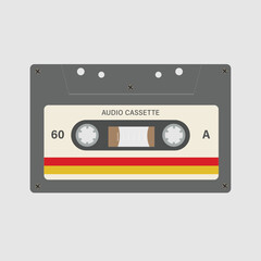Black audio cassette retro style
