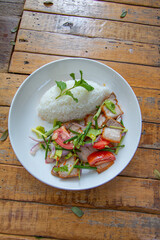 Soft Crispy Pork Belly with Rice