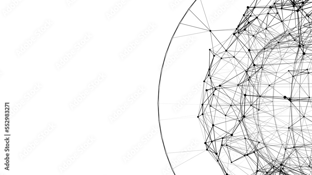 Poster network connection around the world. abstract technological white background. visualization of big d