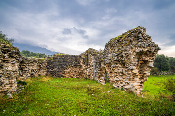 Heraklia Ancient City view in Bafa Natural Park of Turkey