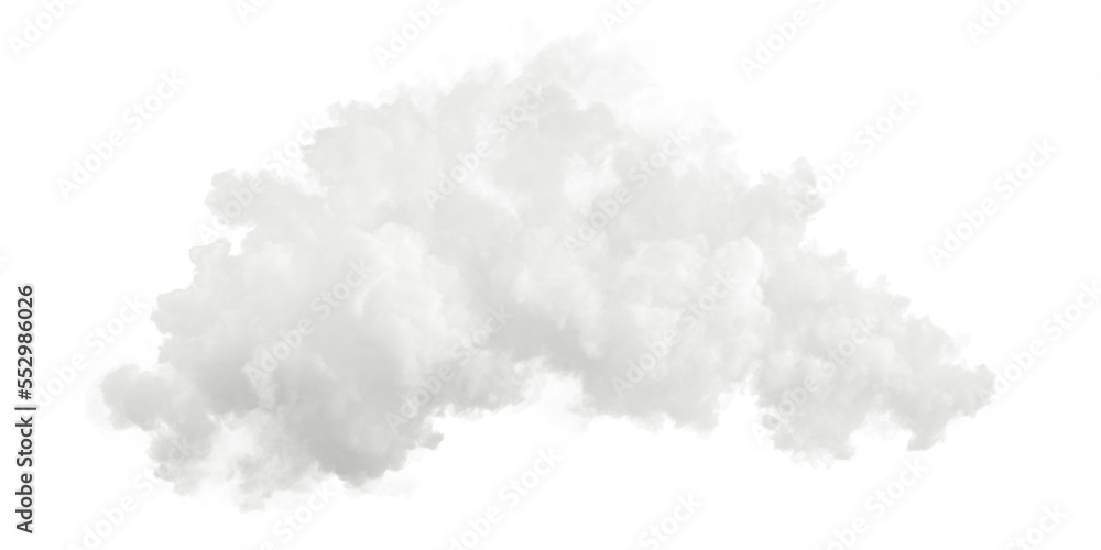 Aufkleber white soft cloudy shape floating cut out backgrounds 3d rendering