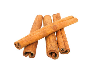 Cinnamon sticks and star anise spice isolated on white background with PNG.