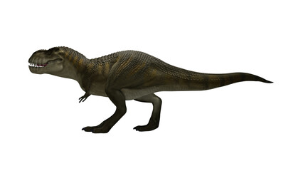 Dinosaur Trex walking on render image © Lenur