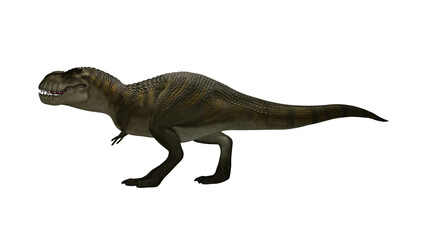 Dinosaur Trex walking on render image © Lenur