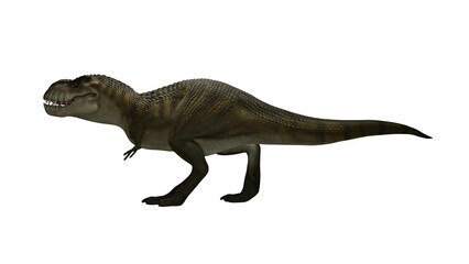 Dinosaur Trex walking on render image © Lenur