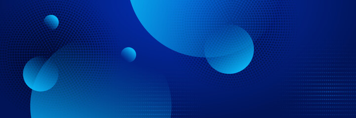 Modern dark blue gradient abstract vector long wide banner background. Design for poster, template on web, backdrop, banner, brochure, website, flyer, landing page, presentation, and webinar