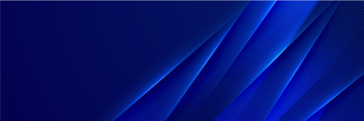 Obraz premium Modern dark blue banner background. Geometric dark blue light stripes texture background. Vector illustration abstract graphic design banner pattern presentation background web template.