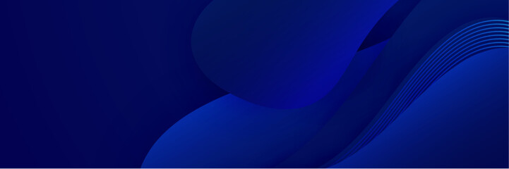 Modern dark blue banner background. Geometric dark blue light stripes texture background. Vector illustration abstract graphic design banner pattern presentation background web template.