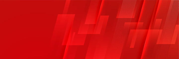 Naklejka premium Abstract red banner