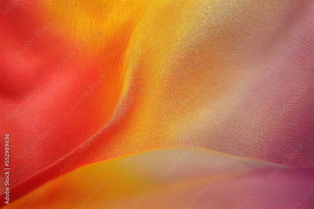 Poster a close up of a colorful fabric with a blurry background of colors of red. generative ai