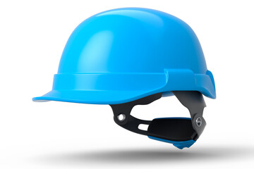 Blue safety helmet or hard cap isolated on white background